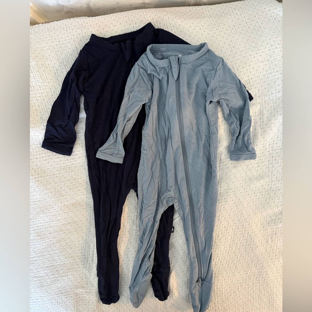 Kyte BABY Kids Onesie 3-6 month - navy and Slate - lot of 2